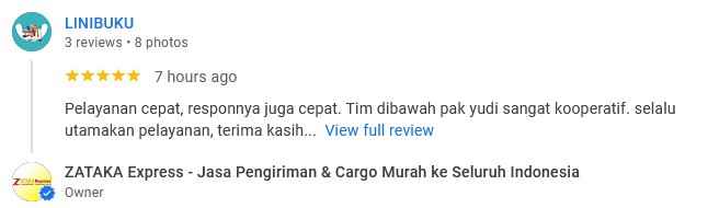 Review Google Bisnis Zataka Express (Linibuku)