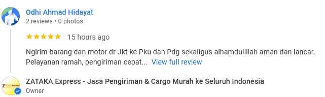 Review Google Bisnis Zataka Express (Odhi)