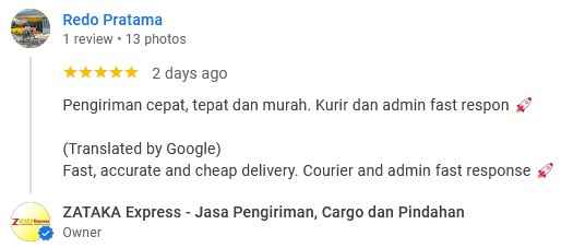 Review Google Bisnis Zataka Express (Redo Pratama)